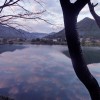 サイクリング中に撮ったお気に入りの１枚です。 2011年11月1日　青野ダム　千丈寺湖淡い夕焼けが湖面に映っています。